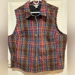 CJ Banks plaid Vest 2X